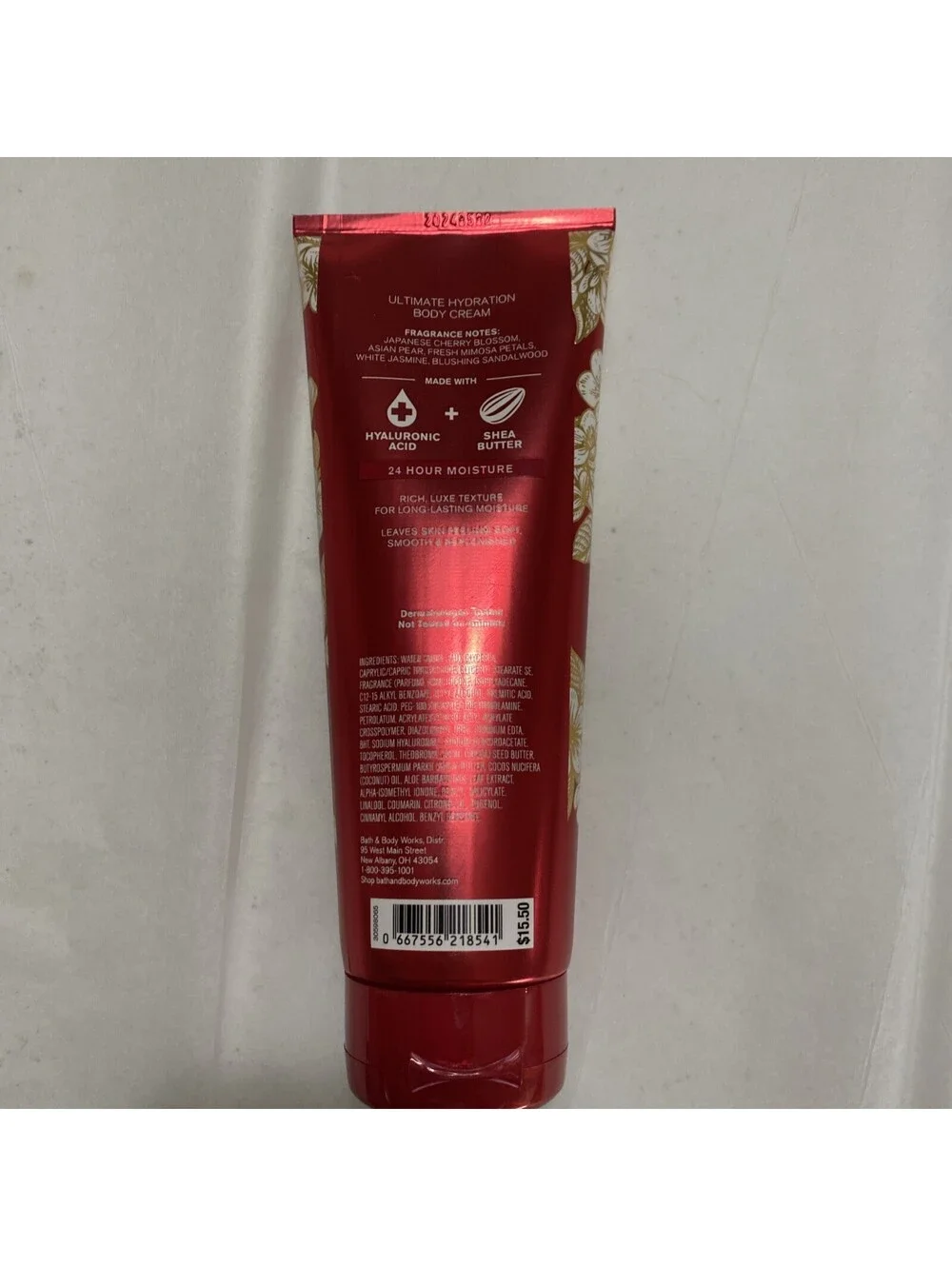 Bath & Body Works Japanese Cherry Blossom 24hr Ultimate Hydration Body Cream 8oz